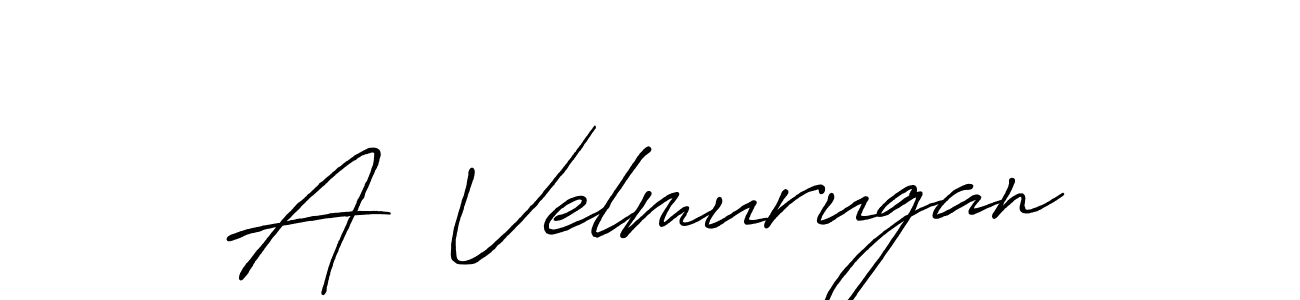 A  Velmurugan stylish signature style. Best Handwritten Sign (Antro_Vectra_Bolder) for my name. Handwritten Signature Collection Ideas for my name A  Velmurugan. A  Velmurugan signature style 7 images and pictures png