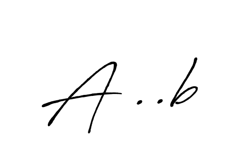 Create a beautiful signature design for name A ..b. With this signature (Antro_Vectra_Bolder) fonts, you can make a handwritten signature for free. A ..b signature style 7 images and pictures png