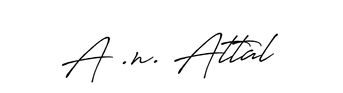 How to make A .n. Attal name signature. Use Antro_Vectra_Bolder style for creating short signs online. This is the latest handwritten sign. A .n. Attal signature style 7 images and pictures png