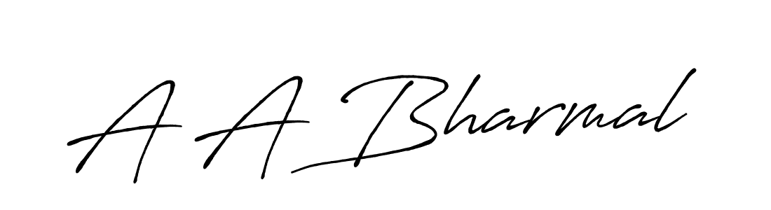 A A Bharmal stylish signature style. Best Handwritten Sign (Antro_Vectra_Bolder) for my name. Handwritten Signature Collection Ideas for my name A A Bharmal. A A Bharmal signature style 7 images and pictures png