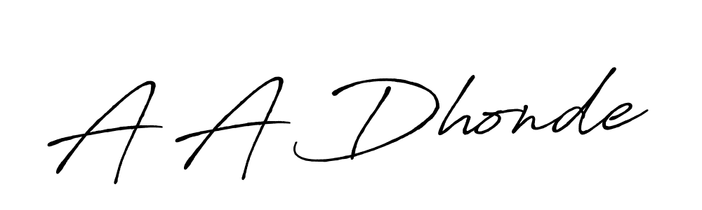 Use a signature maker to create a handwritten signature online. With this signature software, you can design (Antro_Vectra_Bolder) your own signature for name A A Dhonde. A A Dhonde signature style 7 images and pictures png