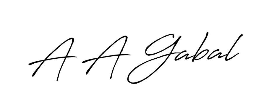 Create a beautiful signature design for name A A Gabal. With this signature (Antro_Vectra_Bolder) fonts, you can make a handwritten signature for free. A A Gabal signature style 7 images and pictures png
