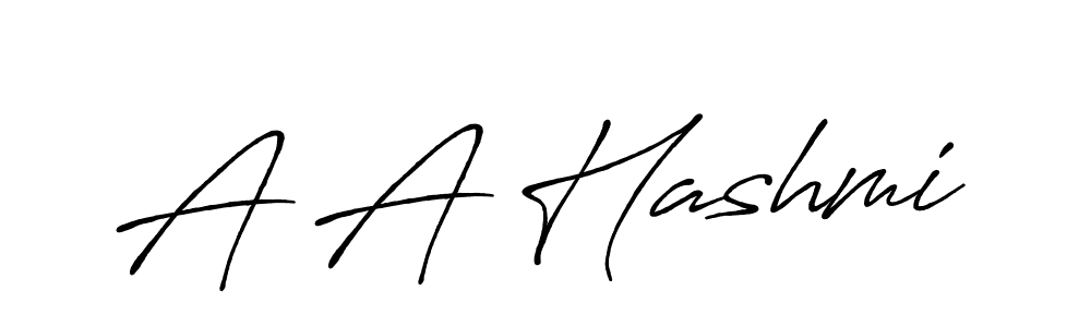 Create a beautiful signature design for name A A Hashmi. With this signature (Antro_Vectra_Bolder) fonts, you can make a handwritten signature for free. A A Hashmi signature style 7 images and pictures png