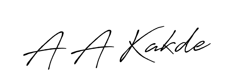 How to make A A Kakde name signature. Use Antro_Vectra_Bolder style for creating short signs online. This is the latest handwritten sign. A A Kakde signature style 7 images and pictures png