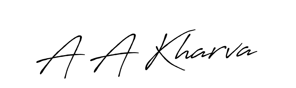 A A Kharva stylish signature style. Best Handwritten Sign (Antro_Vectra_Bolder) for my name. Handwritten Signature Collection Ideas for my name A A Kharva. A A Kharva signature style 7 images and pictures png