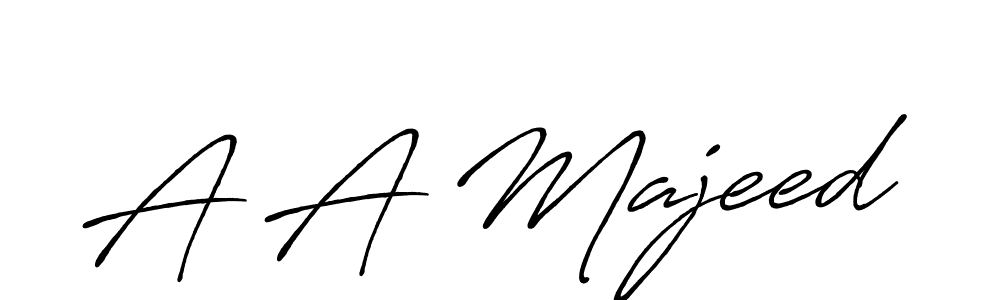 Create a beautiful signature design for name A A Majeed. With this signature (Antro_Vectra_Bolder) fonts, you can make a handwritten signature for free. A A Majeed signature style 7 images and pictures png