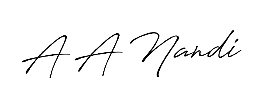 if you are searching for the best signature style for your name A A Nandi. so please give up your signature search. here we have designed multiple signature styles  using Antro_Vectra_Bolder. A A Nandi signature style 7 images and pictures png