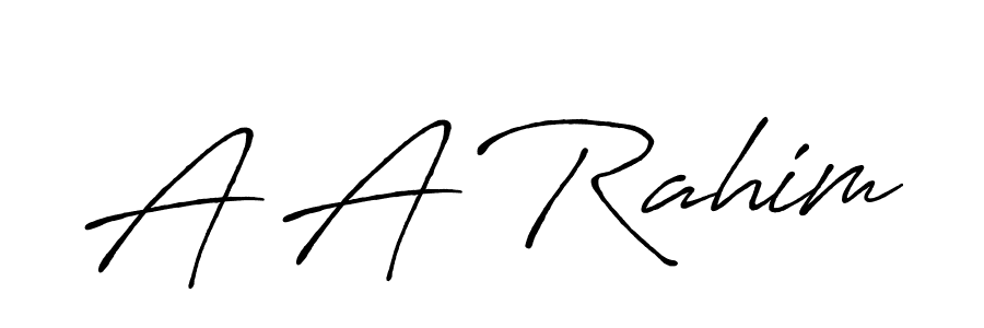 Also we have A A Rahim name is the best signature style. Create professional handwritten signature collection using Antro_Vectra_Bolder autograph style. A A Rahim signature style 7 images and pictures png