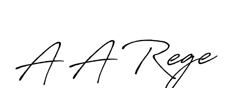 How to make A A Rege name signature. Use Antro_Vectra_Bolder style for creating short signs online. This is the latest handwritten sign. A A Rege signature style 7 images and pictures png