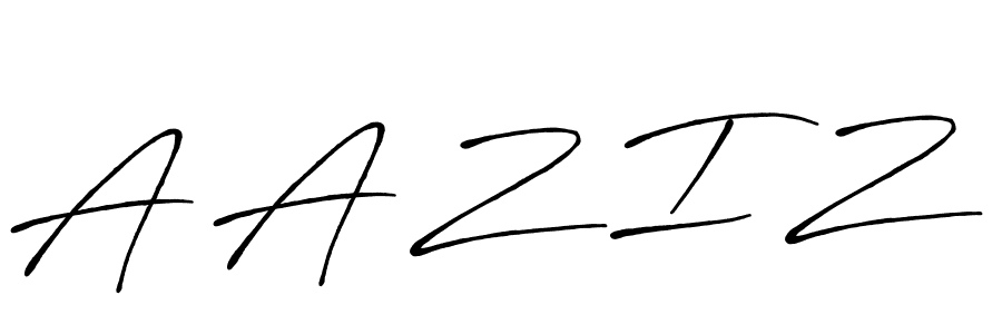 Also You can easily find your signature by using the search form. We will create A A Z I Z name handwritten signature images for you free of cost using Antro_Vectra_Bolder sign style. A A Z I Z signature style 7 images and pictures png