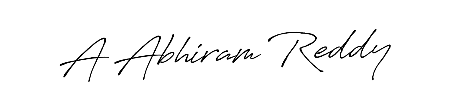 Design your own signature with our free online signature maker. With this signature software, you can create a handwritten (Antro_Vectra_Bolder) signature for name A Abhiram Reddy. A Abhiram Reddy signature style 7 images and pictures png