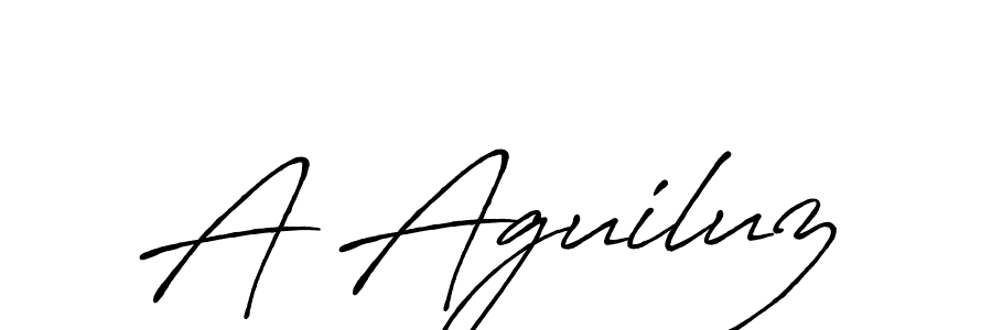 Design your own signature with our free online signature maker. With this signature software, you can create a handwritten (Antro_Vectra_Bolder) signature for name A Aguiluz. A Aguiluz signature style 7 images and pictures png