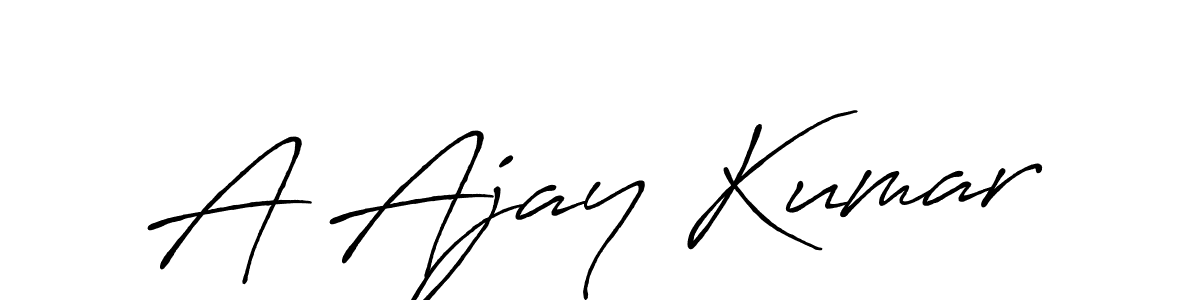 A Ajay Kumar stylish signature style. Best Handwritten Sign (Antro_Vectra_Bolder) for my name. Handwritten Signature Collection Ideas for my name A Ajay Kumar. A Ajay Kumar signature style 7 images and pictures png