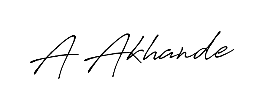 Create a beautiful signature design for name A Akhande. With this signature (Antro_Vectra_Bolder) fonts, you can make a handwritten signature for free. A Akhande signature style 7 images and pictures png