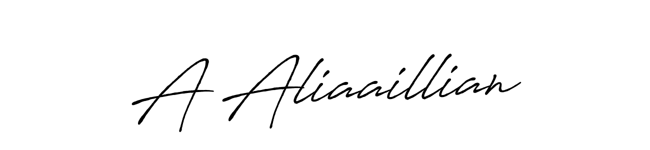 Similarly Antro_Vectra_Bolder is the best handwritten signature design. Signature creator online .You can use it as an online autograph creator for name A Aliaaillian. A Aliaaillian signature style 7 images and pictures png
