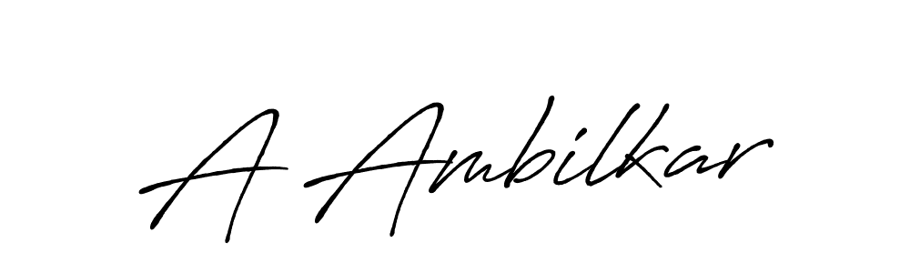 Also we have A Ambilkar name is the best signature style. Create professional handwritten signature collection using Antro_Vectra_Bolder autograph style. A Ambilkar signature style 7 images and pictures png