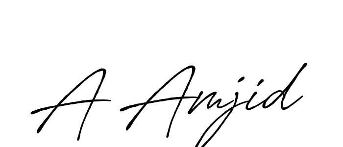 Also You can easily find your signature by using the search form. We will create A Amjid name handwritten signature images for you free of cost using Antro_Vectra_Bolder sign style. A Amjid signature style 7 images and pictures png