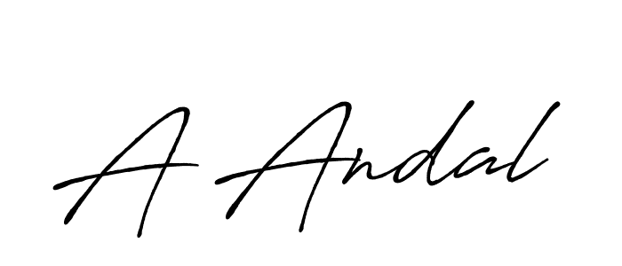 Create a beautiful signature design for name A Andal. With this signature (Antro_Vectra_Bolder) fonts, you can make a handwritten signature for free. A Andal signature style 7 images and pictures png