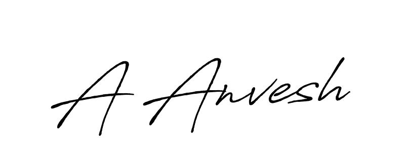 How to make A Anvesh name signature. Use Antro_Vectra_Bolder style for creating short signs online. This is the latest handwritten sign. A Anvesh signature style 7 images and pictures png