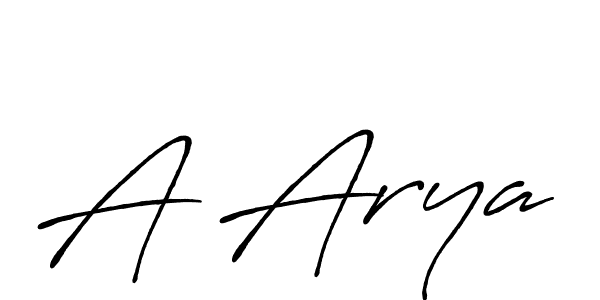 A Arya stylish signature style. Best Handwritten Sign (Antro_Vectra_Bolder) for my name. Handwritten Signature Collection Ideas for my name A Arya. A Arya signature style 7 images and pictures png