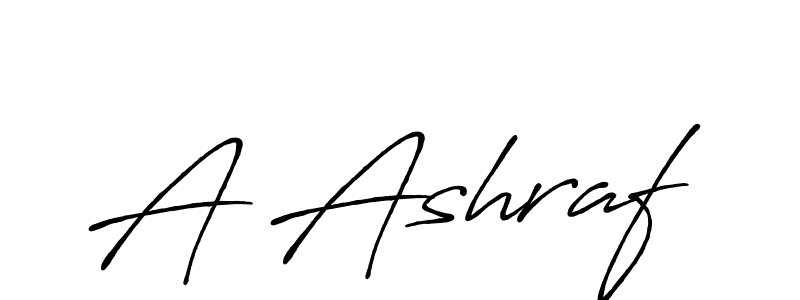 Make a beautiful signature design for name A Ashraf. With this signature (Antro_Vectra_Bolder) style, you can create a handwritten signature for free. A Ashraf signature style 7 images and pictures png