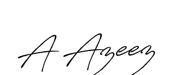 How to make A Azeez name signature. Use Antro_Vectra_Bolder style for creating short signs online. This is the latest handwritten sign. A Azeez signature style 7 images and pictures png