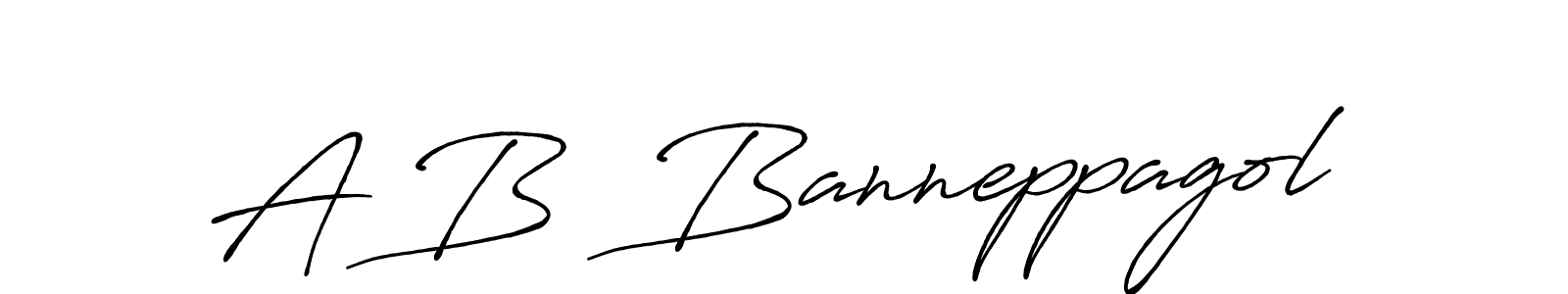 Create a beautiful signature design for name A B  Banneppagol. With this signature (Antro_Vectra_Bolder) fonts, you can make a handwritten signature for free. A B  Banneppagol signature style 7 images and pictures png