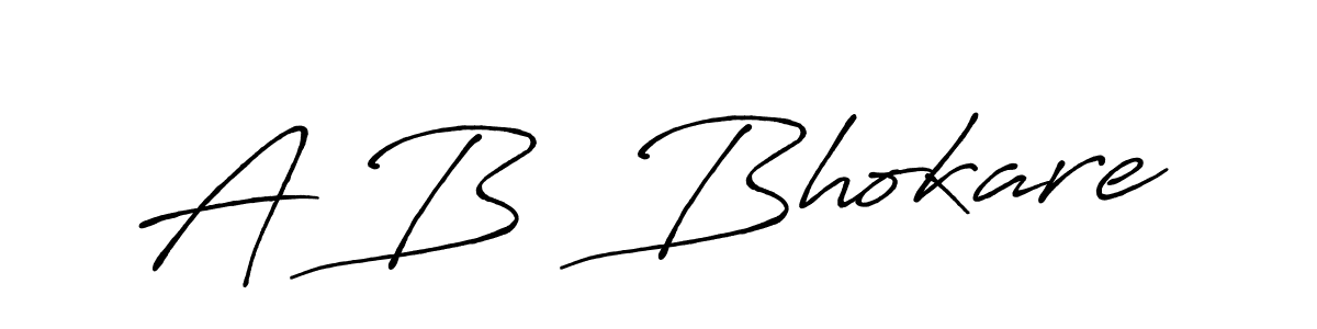 Make a beautiful signature design for name A B  Bhokare. Use this online signature maker to create a handwritten signature for free. A B  Bhokare signature style 7 images and pictures png