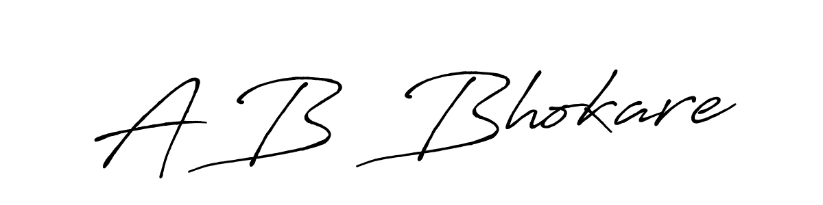 Similarly Antro_Vectra_Bolder is the best handwritten signature design. Signature creator online .You can use it as an online autograph creator for name A B  Bhokare. A B  Bhokare signature style 7 images and pictures png