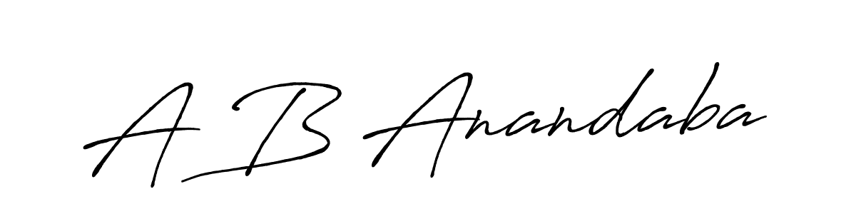 Similarly Antro_Vectra_Bolder is the best handwritten signature design. Signature creator online .You can use it as an online autograph creator for name A B Anandaba. A B Anandaba signature style 7 images and pictures png