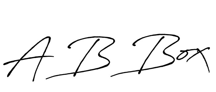 Also we have A B Box name is the best signature style. Create professional handwritten signature collection using Antro_Vectra_Bolder autograph style. A B Box signature style 7 images and pictures png
