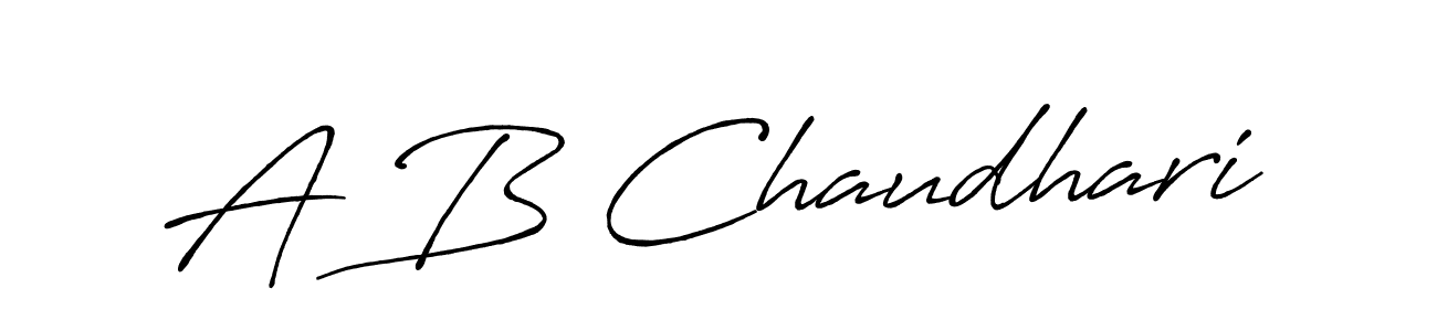 The best way (Antro_Vectra_Bolder) to make a short signature is to pick only two or three words in your name. The name A B Chaudhari include a total of six letters. For converting this name. A B Chaudhari signature style 7 images and pictures png