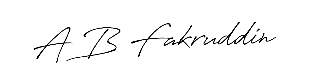 A B Fakruddin stylish signature style. Best Handwritten Sign (Antro_Vectra_Bolder) for my name. Handwritten Signature Collection Ideas for my name A B Fakruddin. A B Fakruddin signature style 7 images and pictures png