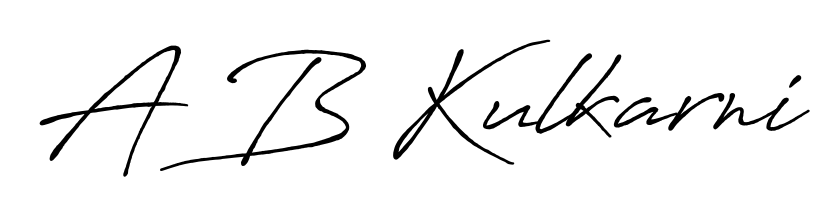 Build your personal autograph collection for name A B Kulkarni with Antro_Vectra_Bolder design. Browse, select, and save your favorites. A B Kulkarni signature style 7 images and pictures png