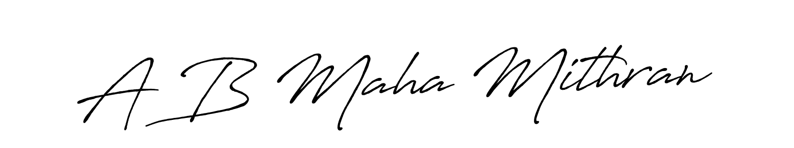 if you are searching for the best signature style for your name A B Maha Mithran. so please give up your signature search. here we have designed multiple signature styles  using Antro_Vectra_Bolder. A B Maha Mithran signature style 7 images and pictures png