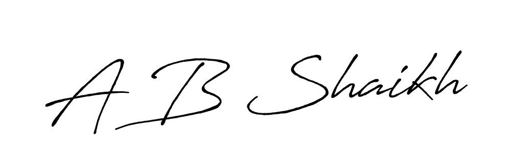 Also we have A B Shaikh name is the best signature style. Create professional handwritten signature collection using Antro_Vectra_Bolder autograph style. A B Shaikh signature style 7 images and pictures png
