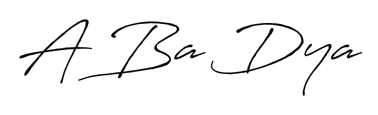 Personalize your online presence with A Ba Dya signature rendered in elegant Antro_Vectra_Bolder font. Great for website footers and blogs. A Ba Dya signature style 7 images and pictures png