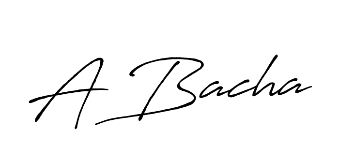 How to make A Bacha signature? Antro_Vectra_Bolder is a professional autograph style. Create handwritten signature for A Bacha name. A Bacha signature style 7 images and pictures png