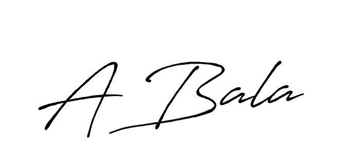 Use a signature maker to create a handwritten signature online. With this signature software, you can design (Antro_Vectra_Bolder) your own signature for name A Bala . A Bala  signature style 7 images and pictures png