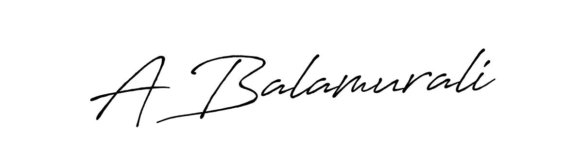 Make a beautiful signature design for name A Balamurali. With this signature (Antro_Vectra_Bolder) style, you can create a handwritten signature for free. A Balamurali signature style 7 images and pictures png