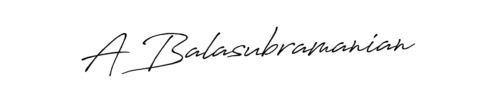 Make a beautiful signature design for name A Balasubramanian. With this signature (Antro_Vectra_Bolder) style, you can create a handwritten signature for free. A Balasubramanian signature style 7 images and pictures png