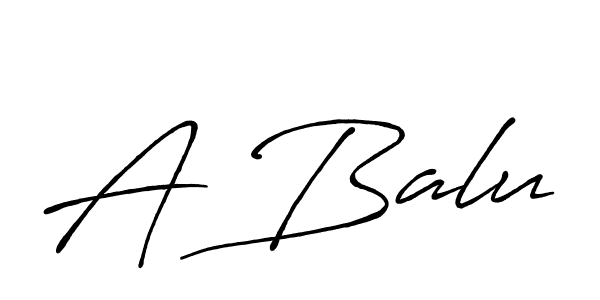 Design your own signature with our free online signature maker. With this signature software, you can create a handwritten (Antro_Vectra_Bolder) signature for name A Balu. A Balu signature style 7 images and pictures png