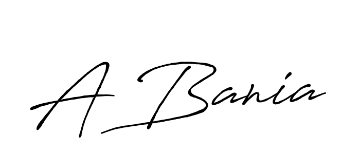 Create a beautiful signature design for name A Bania. With this signature (Antro_Vectra_Bolder) fonts, you can make a handwritten signature for free. A Bania signature style 7 images and pictures png