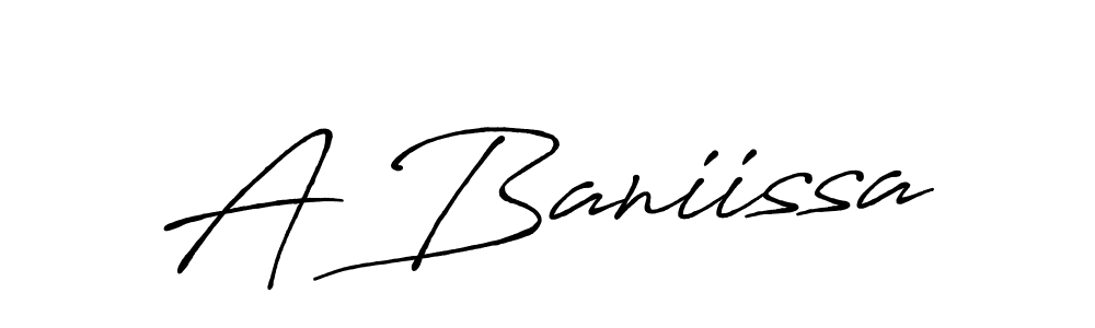 Once you've used our free online signature maker to create your best signature Antro_Vectra_Bolder style, it's time to enjoy all of the benefits that A Baniissa name signing documents. A Baniissa signature style 7 images and pictures png