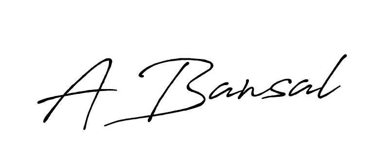 Make a beautiful signature design for name A Bansal. With this signature (Antro_Vectra_Bolder) style, you can create a handwritten signature for free. A Bansal signature style 7 images and pictures png