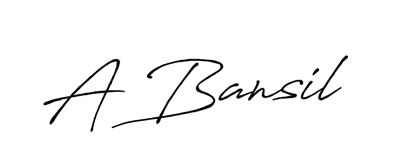 Similarly Antro_Vectra_Bolder is the best handwritten signature design. Signature creator online .You can use it as an online autograph creator for name A Bansil. A Bansil signature style 7 images and pictures png