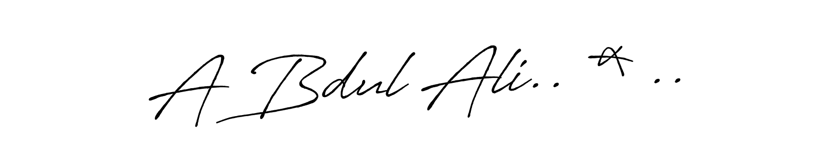 Make a beautiful signature design for name A Bdul Ali.. * ... With this signature (Antro_Vectra_Bolder) style, you can create a handwritten signature for free. A Bdul Ali.. * .. signature style 7 images and pictures png