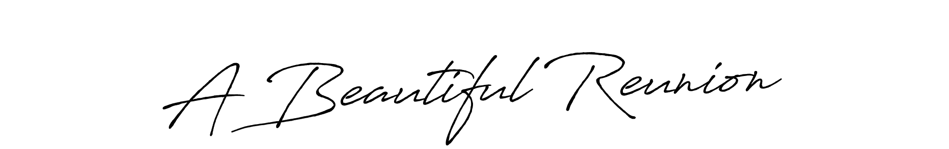 This is the best signature style for the A Beautiful Reunion name. Also you like these signature font (Antro_Vectra_Bolder). Mix name signature. A Beautiful Reunion signature style 7 images and pictures png