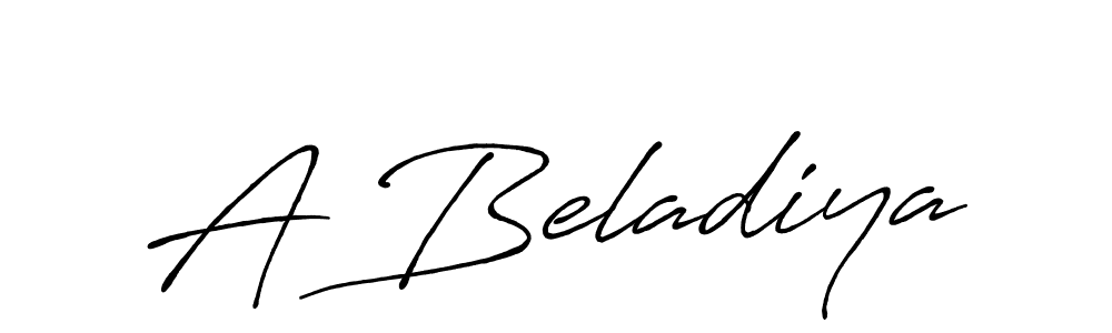 A Beladiya stylish signature style. Best Handwritten Sign (Antro_Vectra_Bolder) for my name. Handwritten Signature Collection Ideas for my name A Beladiya. A Beladiya signature style 7 images and pictures png