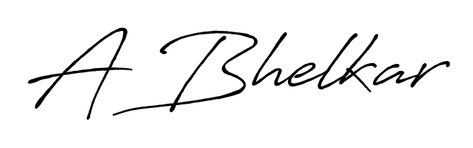 The Antro_Vectra_Bolder font transforms the name A Bhelkar into an executive sign with sharp precision and distinguished character. A Bhelkar signature style 7 images and pictures png